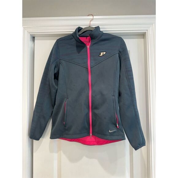 Nike Tops - Nike Women's Therma-FIT Golf Jacket Gray Pink Full-Zip Casual